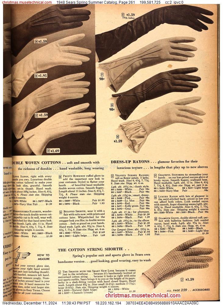 1948 Sears Spring Summer Catalog, Page 261