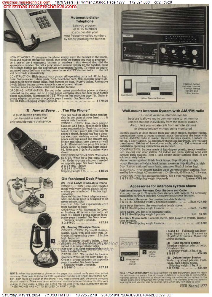 1979 Sears Fall Winter Catalog, Page 1277