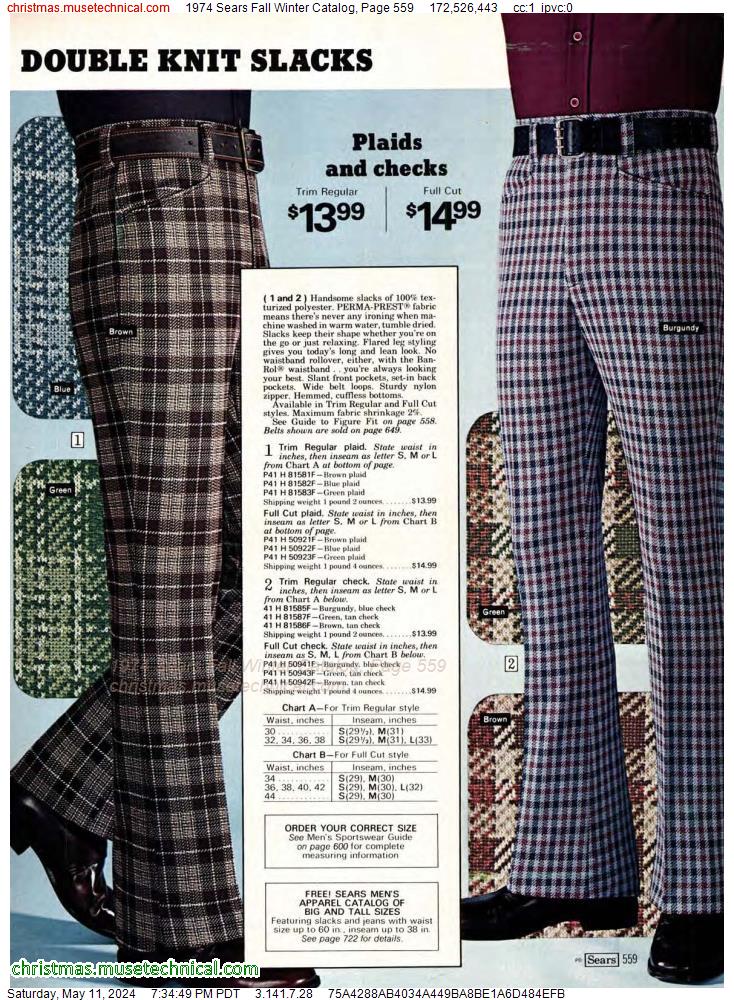 1974 Sears Fall Winter Catalog, Page 559