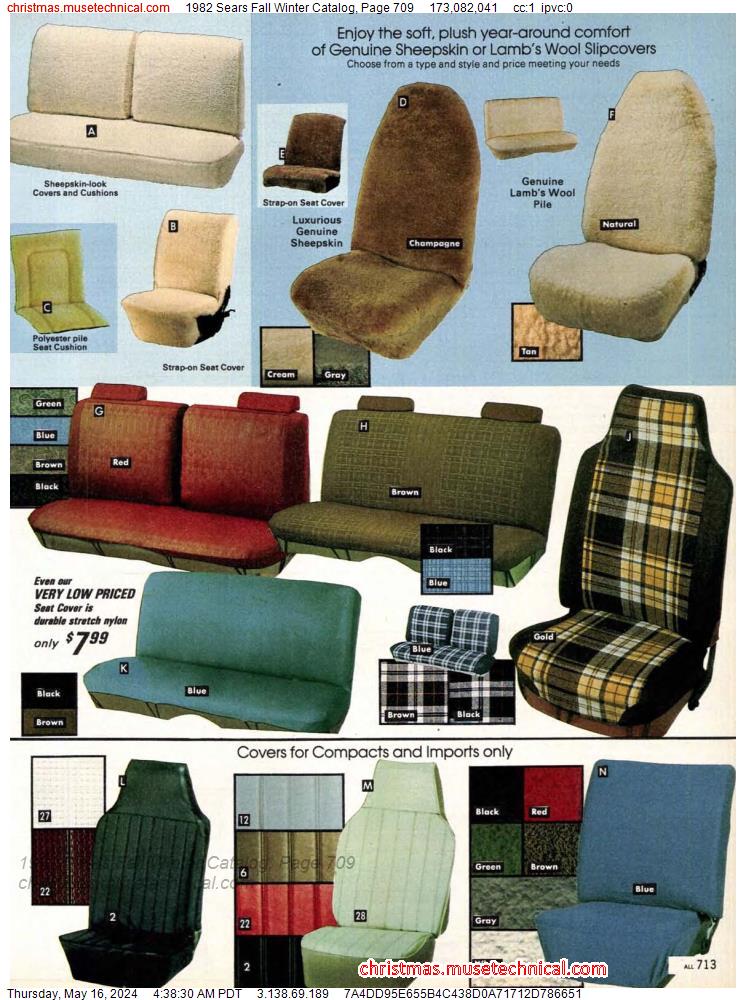 1982 Sears Fall Winter Catalog, Page 709