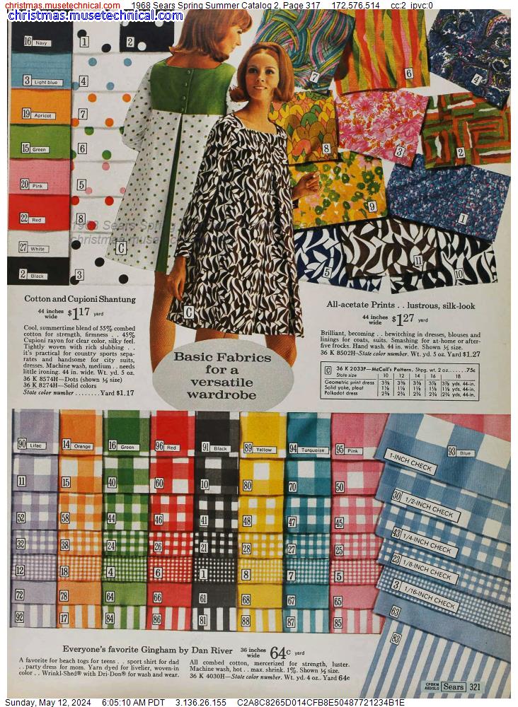 1968 Sears Spring Summer Catalog 2, Page 317