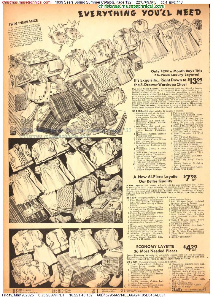 1939 Sears Spring Summer Catalog, Page 132