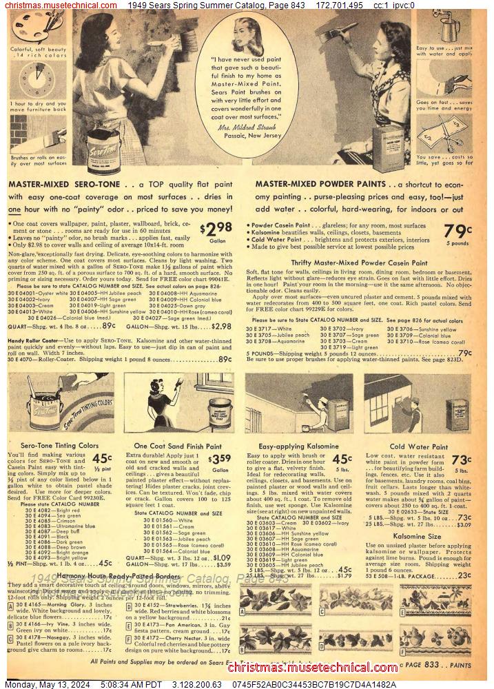 1949 Sears Spring Summer Catalog, Page 843