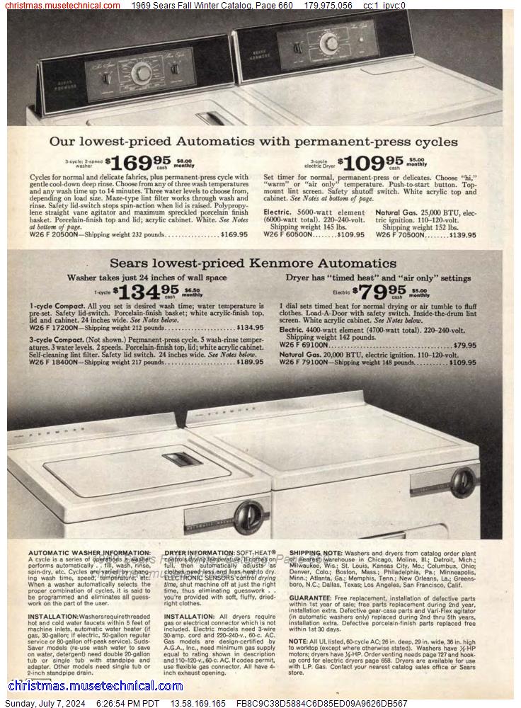 1969 Sears Fall Winter Catalog, Page 660
