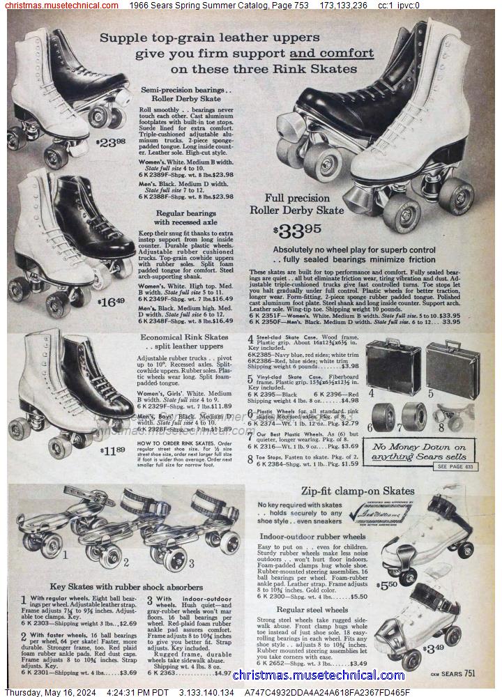 1966 Sears Spring Summer Catalog, Page 753