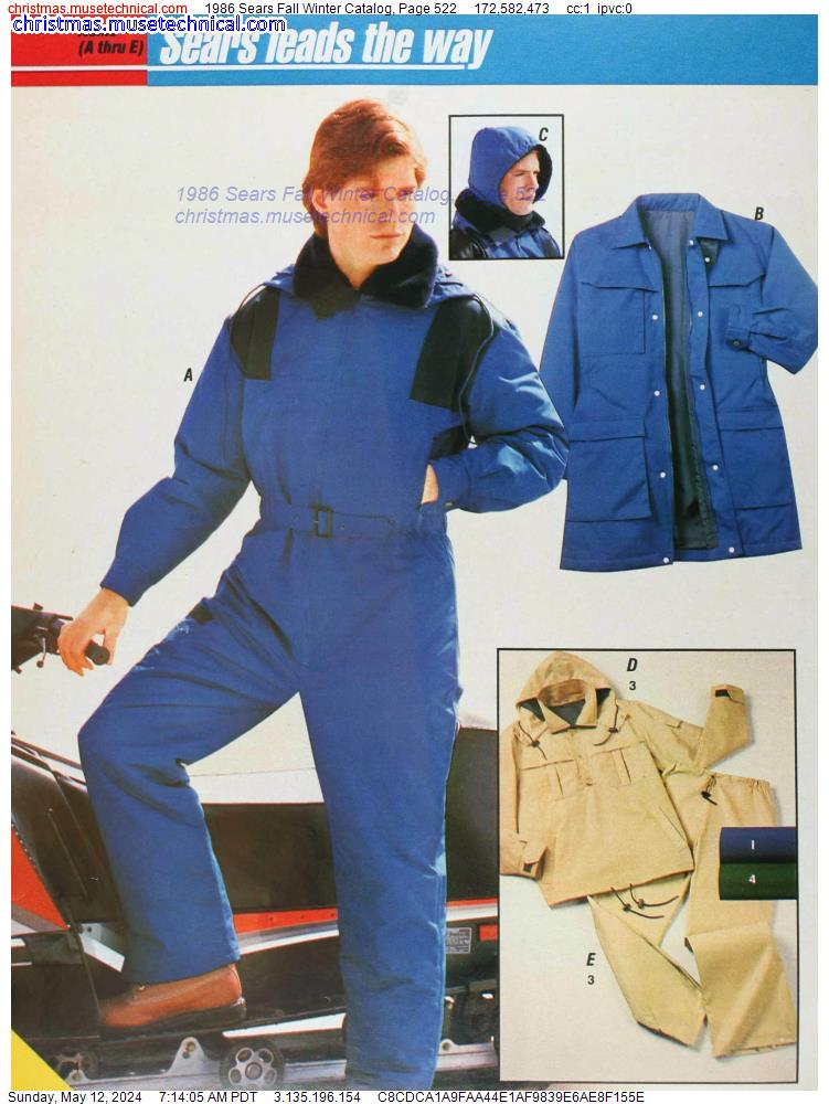 1986 Sears Fall Winter Catalog, Page 522
