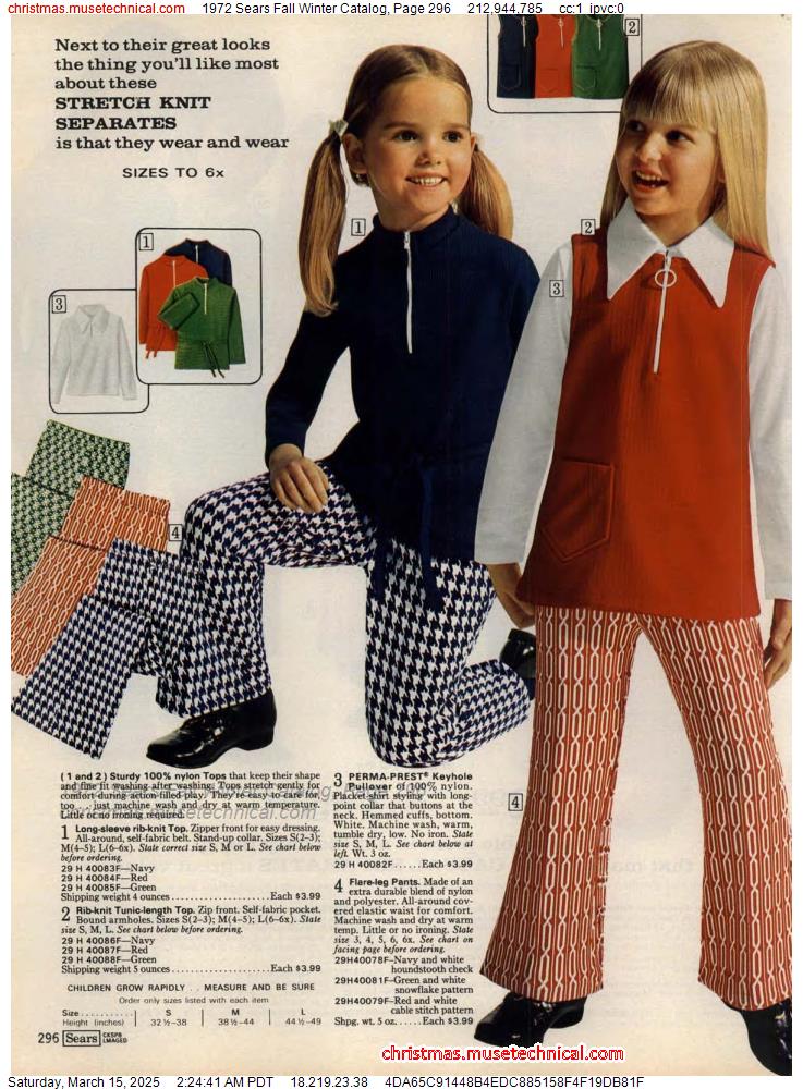 1972 Sears Fall Winter Catalog, Page 296