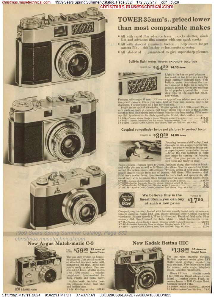1959 Sears Spring Summer Catalog, Page 832