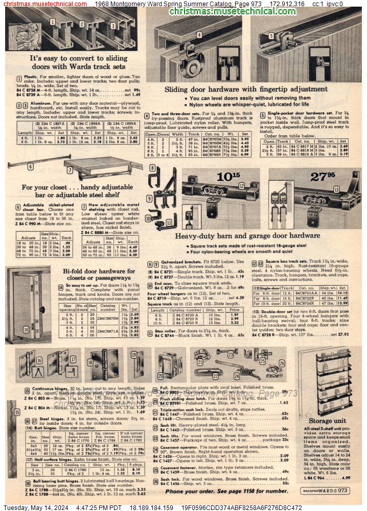 1968 Montgomery Ward Spring Summer Catalog, Page 973