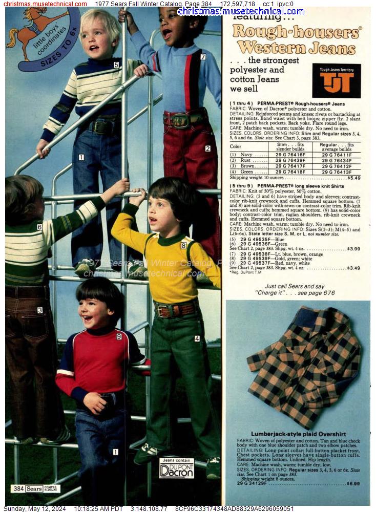 1977 Sears Fall Winter Catalog, Page 384
