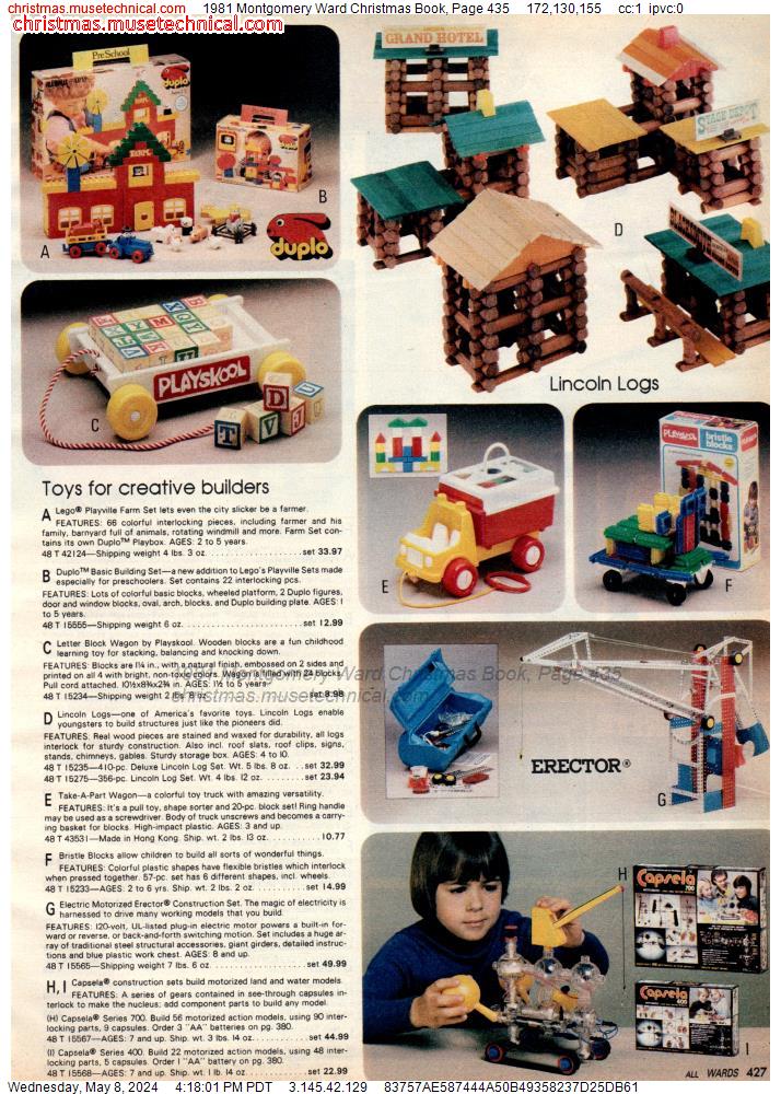 1981 Montgomery Ward Christmas Book, Page 435