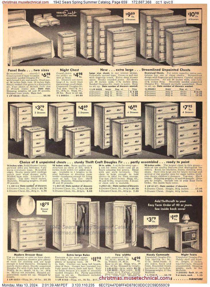 1942 Sears Spring Summer Catalog, Page 659