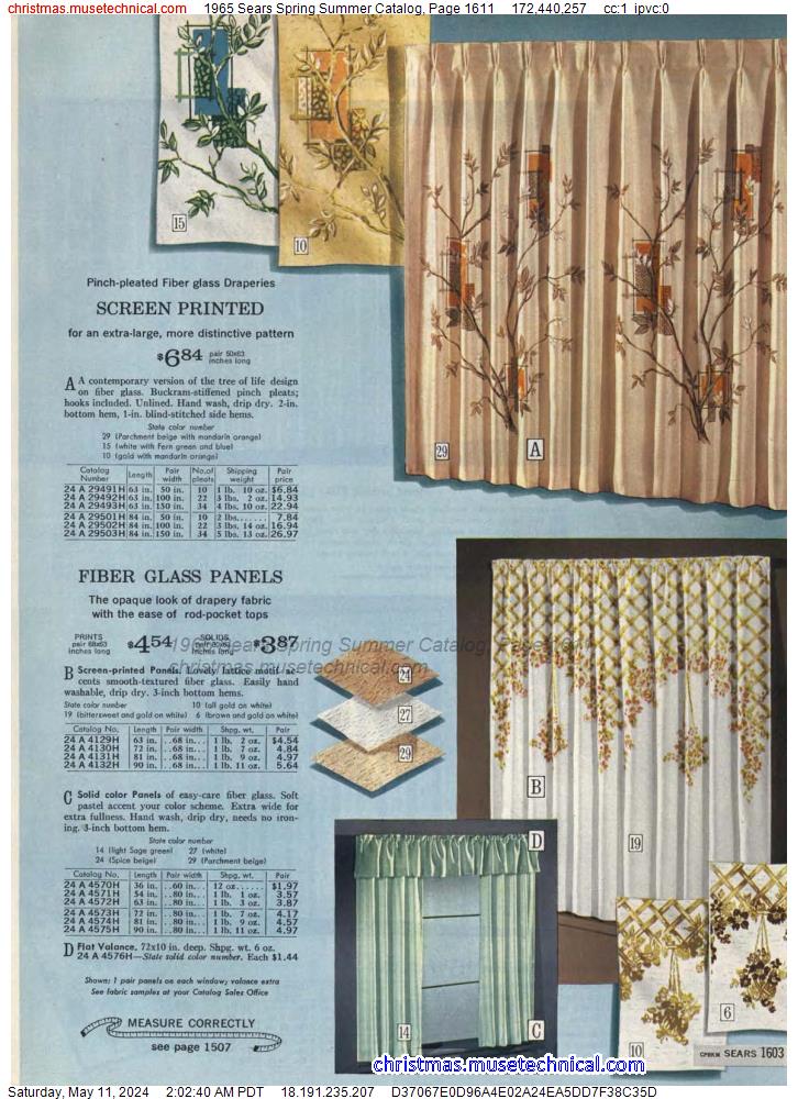 1965 Sears Spring Summer Catalog, Page 1611