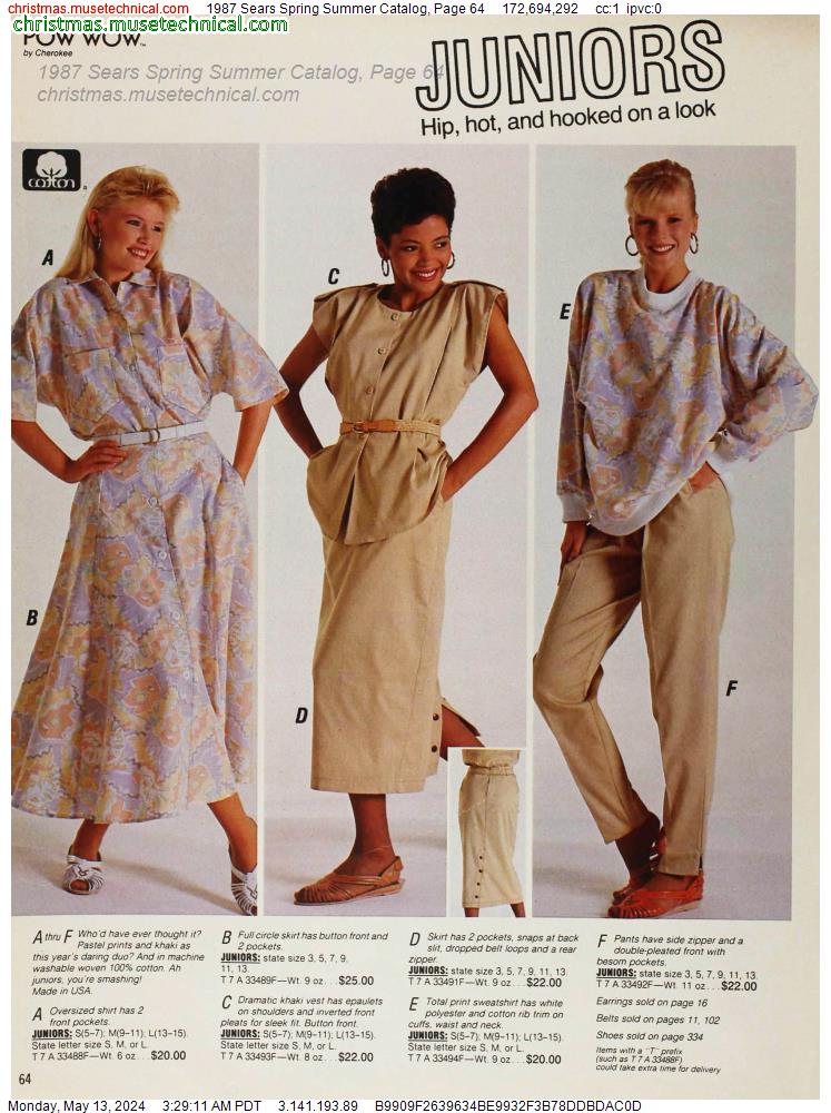 1987 Sears Spring Summer Catalog, Page 64