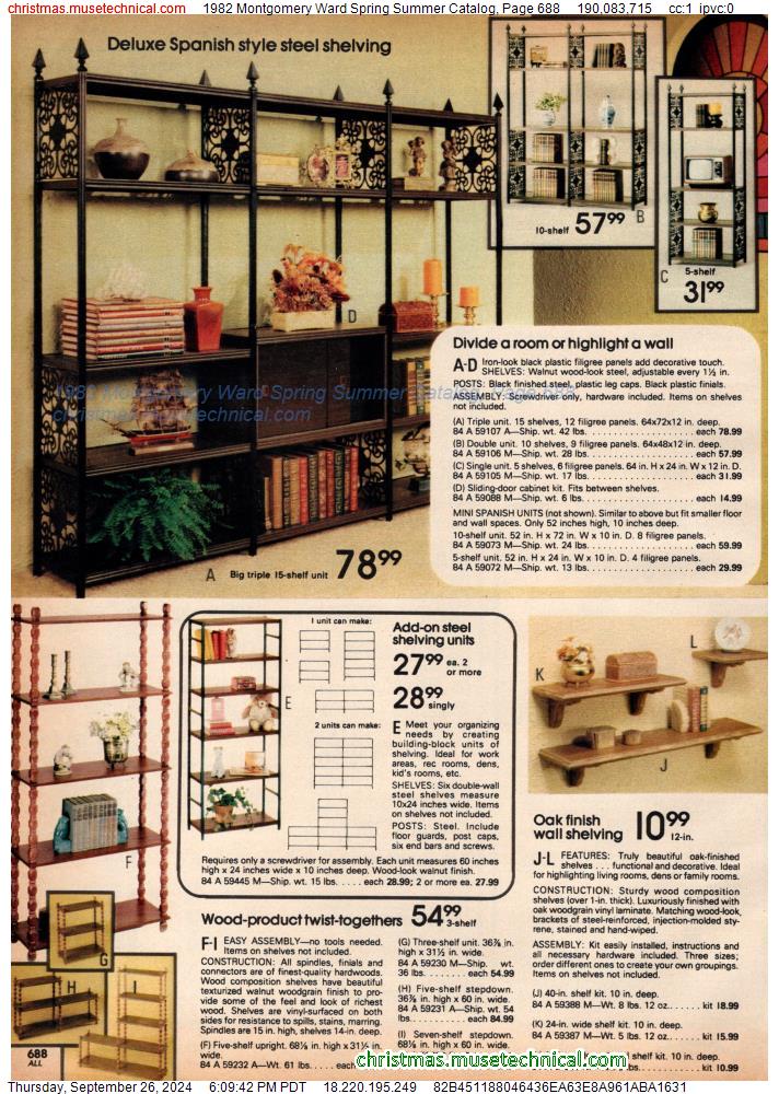 1982 Montgomery Ward Spring Summer Catalog, Page 688