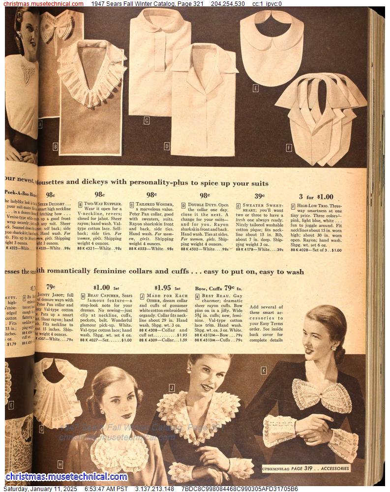 1947 Sears Fall Winter Catalog, Page 321