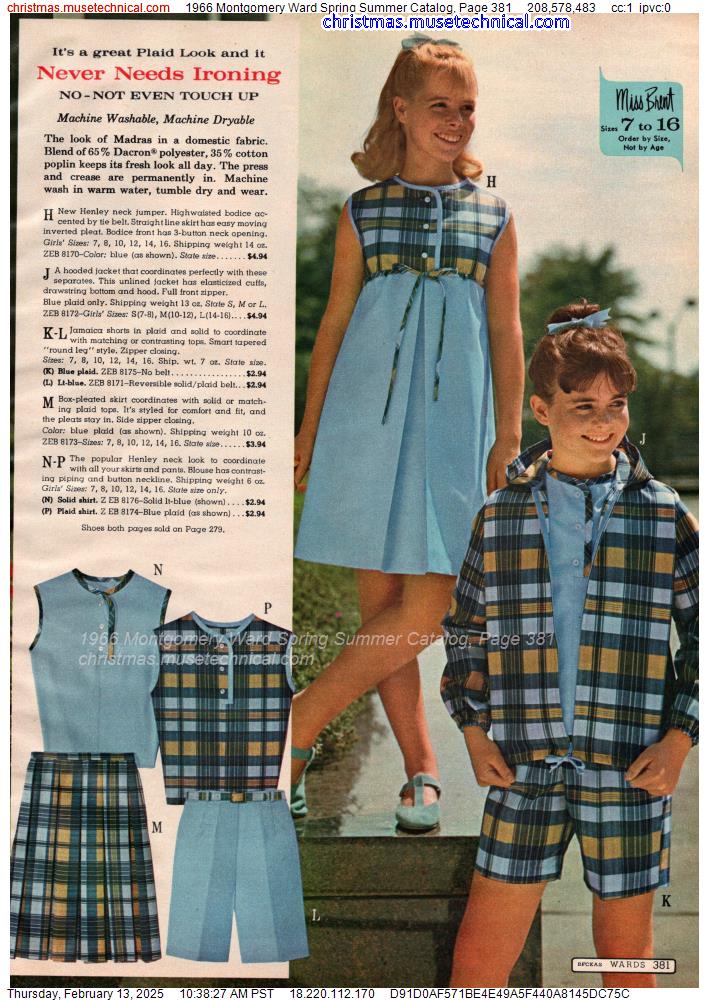 1966 Montgomery Ward Spring Summer Catalog, Page 381