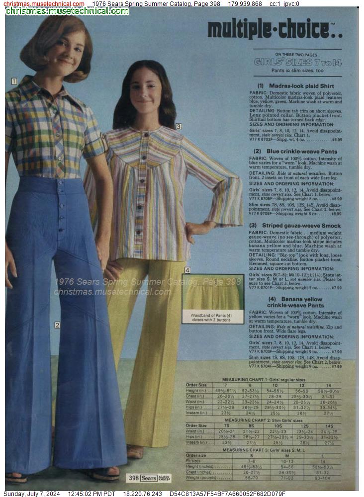 1976 Sears Spring Summer Catalog, Page 398