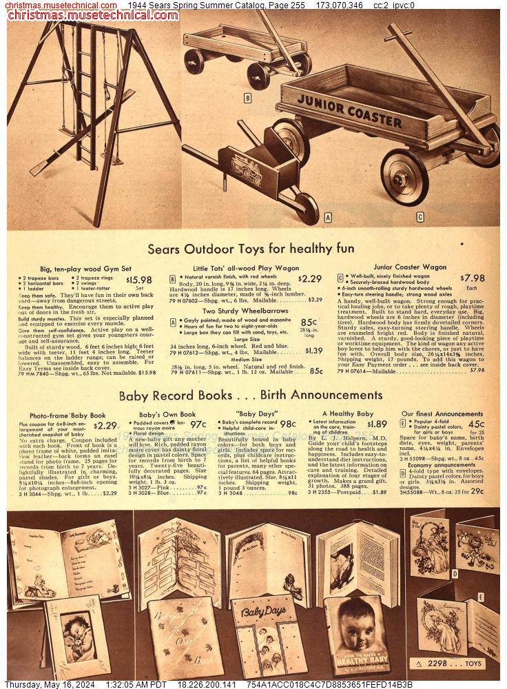 1944 Sears Spring Summer Catalog, Page 255
