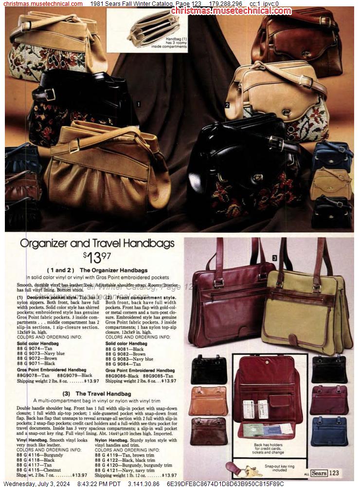 1981 Sears Fall Winter Catalog, Page 123