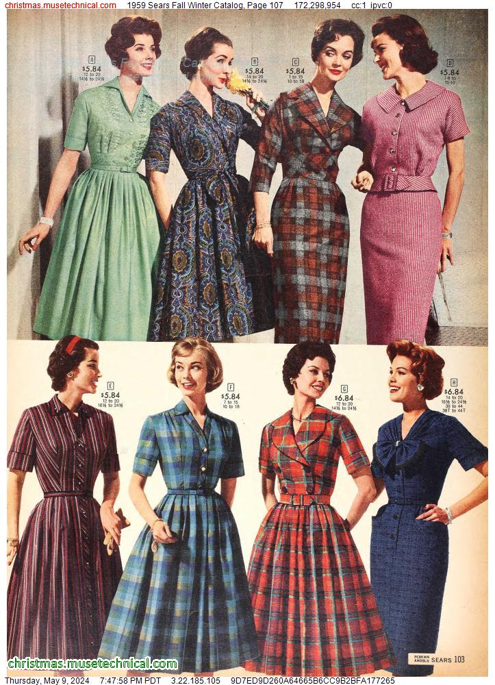 1959 Sears Fall Winter Catalog, Page 107