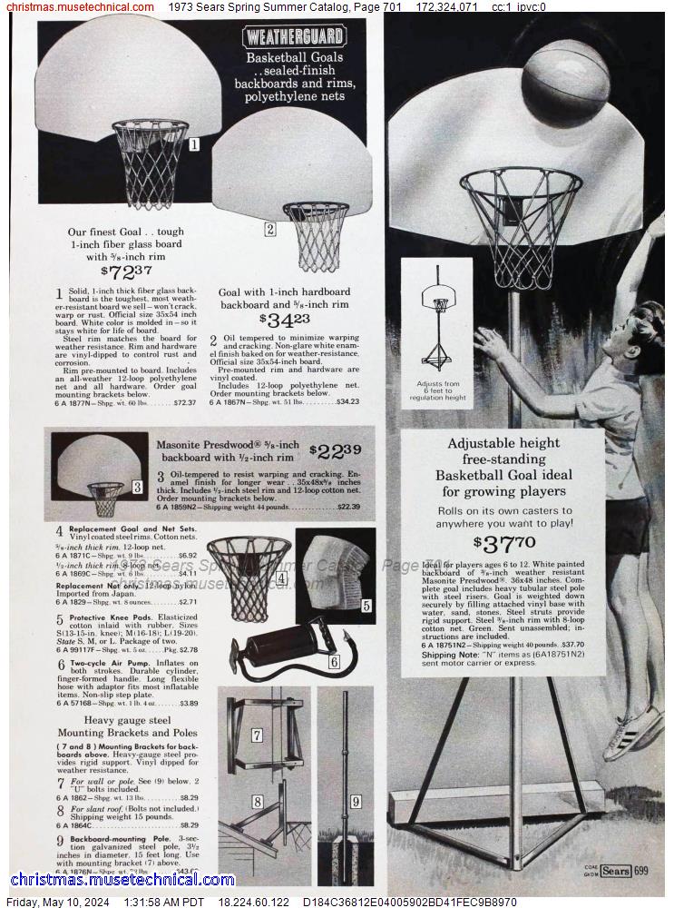 1973 Sears Spring Summer Catalog, Page 701