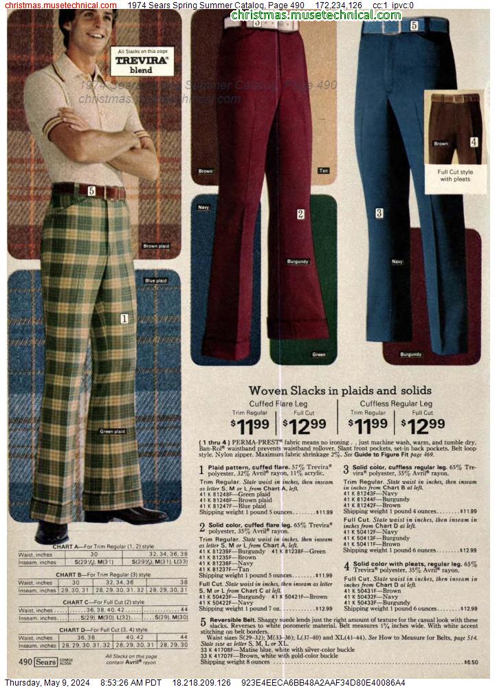 1974 Sears Spring Summer Catalog, Page 490