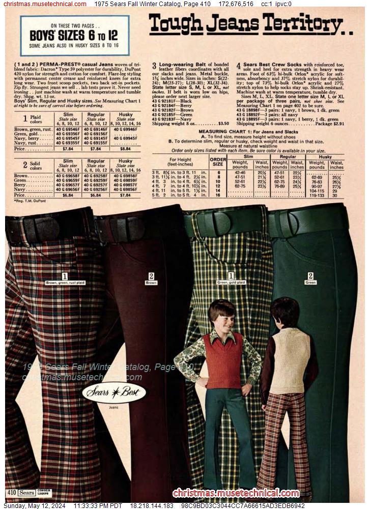 1975 Sears Fall Winter Catalog, Page 410