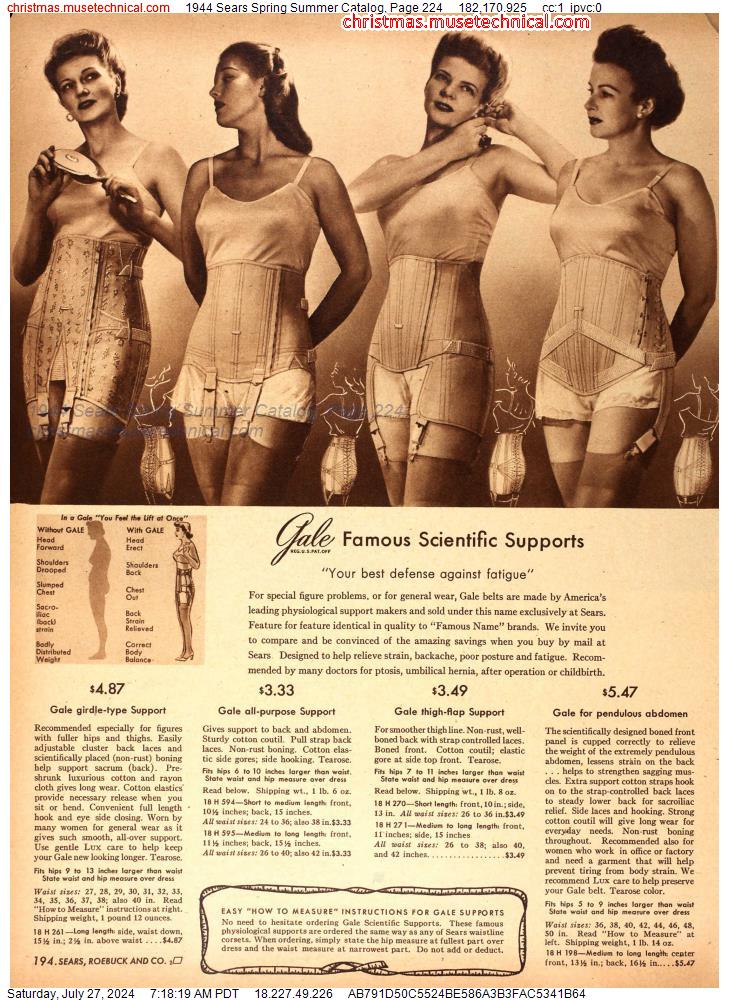 1944 Sears Spring Summer Catalog, Page 224
