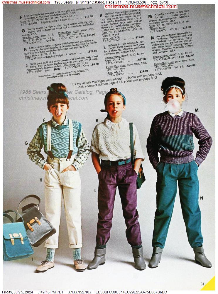 1985 Sears Fall Winter Catalog, Page 311