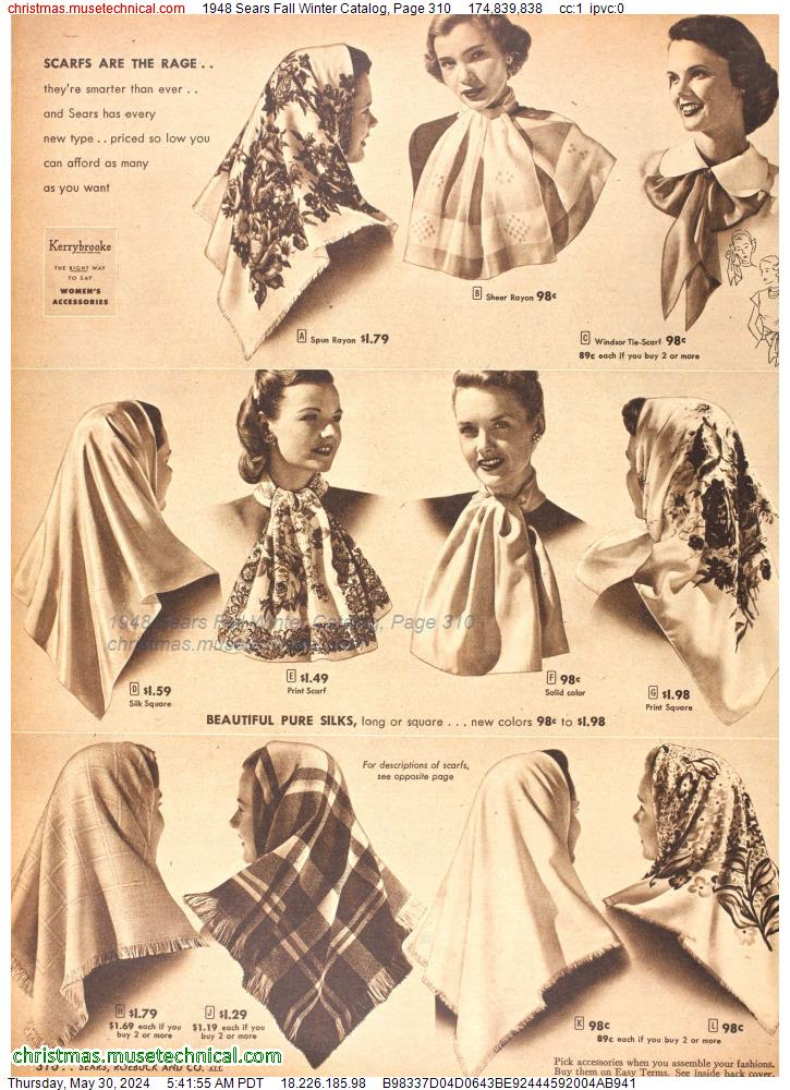 1948 Sears Fall Winter Catalog, Page 310