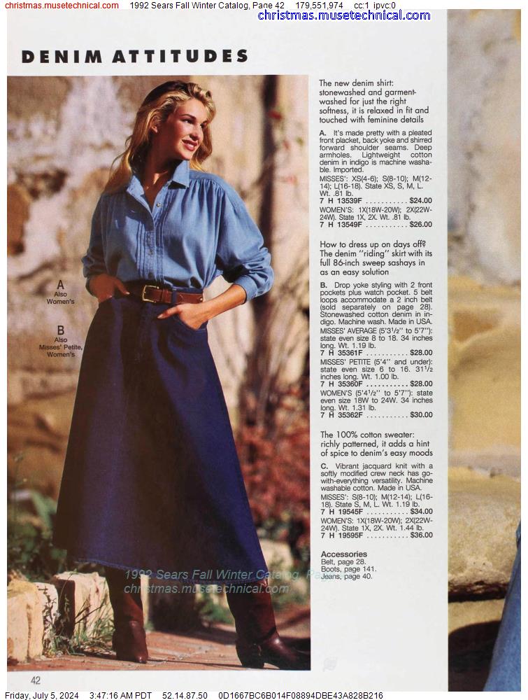 1992 Sears Fall Winter Catalog, Page 42