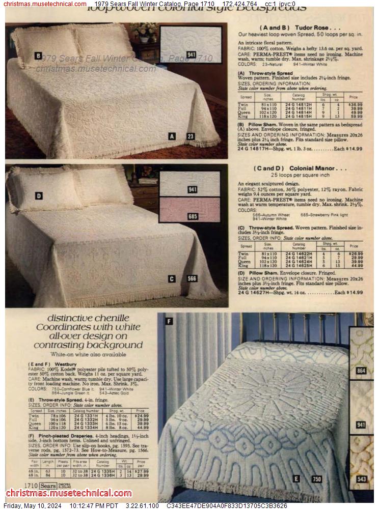 1979 Sears Fall Winter Catalog, Page 1710