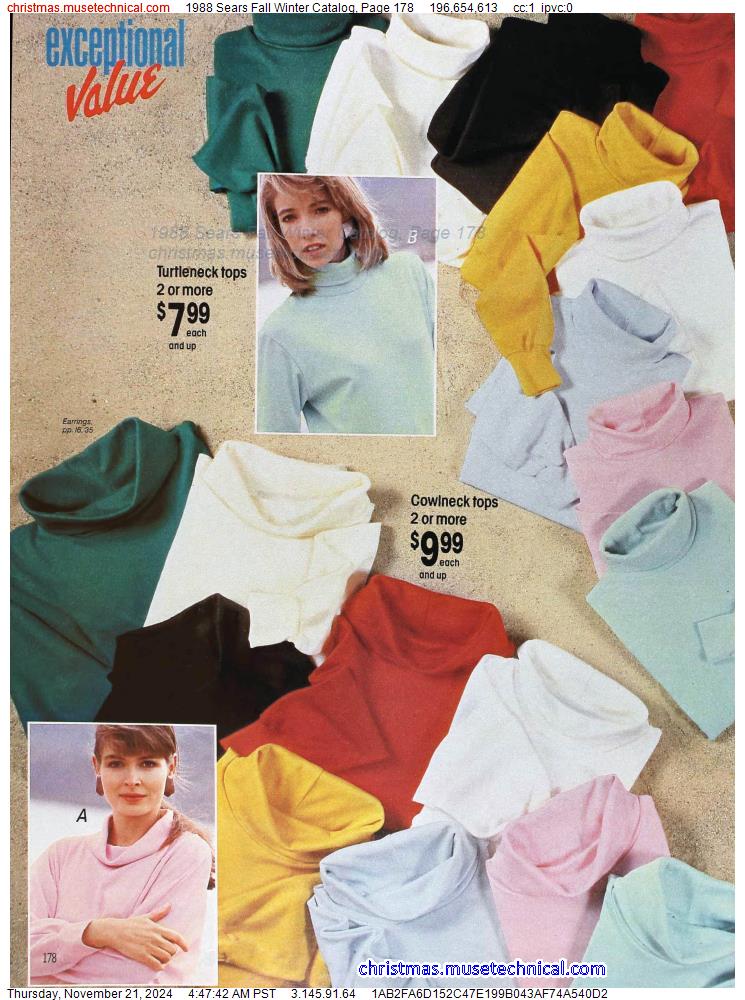 1988 Sears Fall Winter Catalog, Page 178