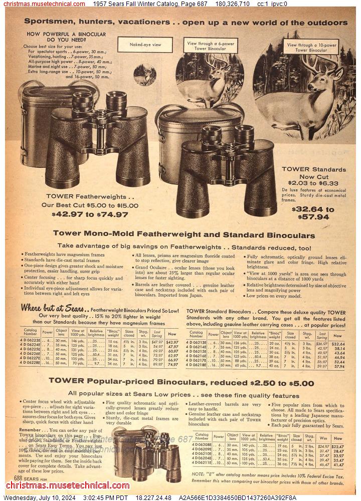 1957 Sears Fall Winter Catalog, Page 687