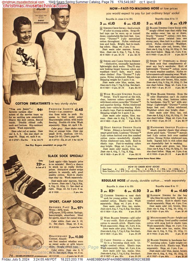 1949 Sears Spring Summer Catalog, Page 76
