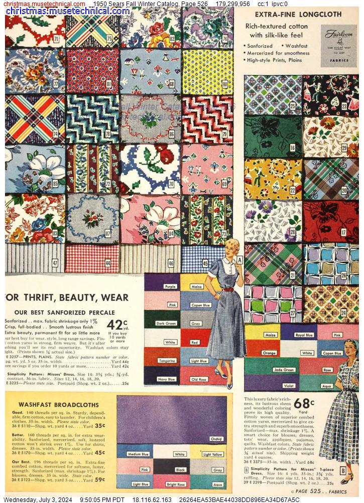 1950 Sears Fall Winter Catalog, Page 526