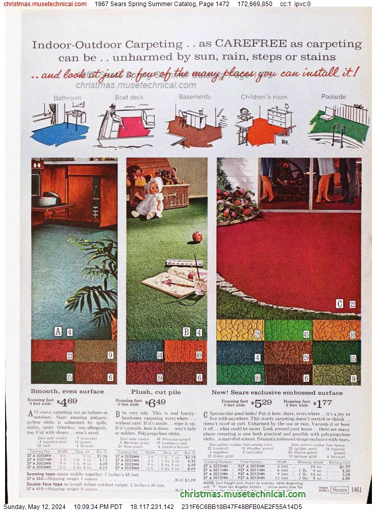 1967 Sears Spring Summer Catalog, Page 1472