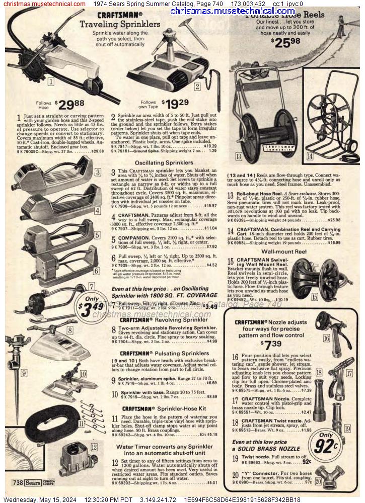 1974 Sears Spring Summer Catalog, Page 740