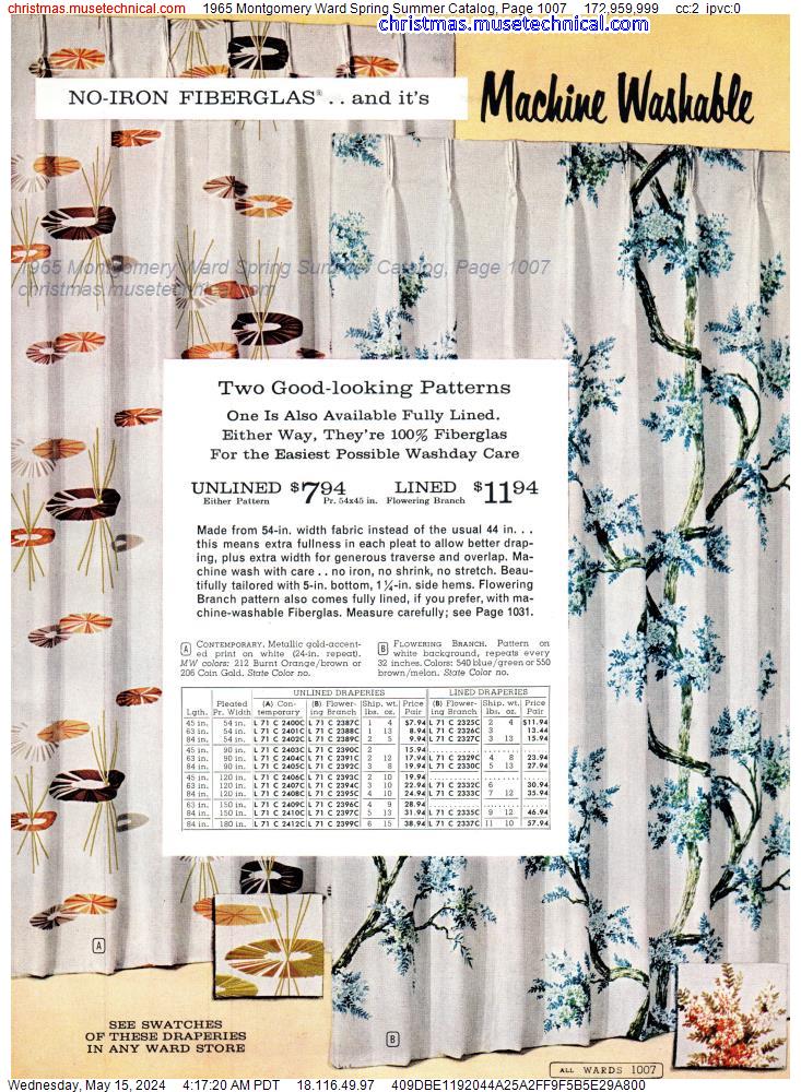 1965 Montgomery Ward Spring Summer Catalog, Page 1007