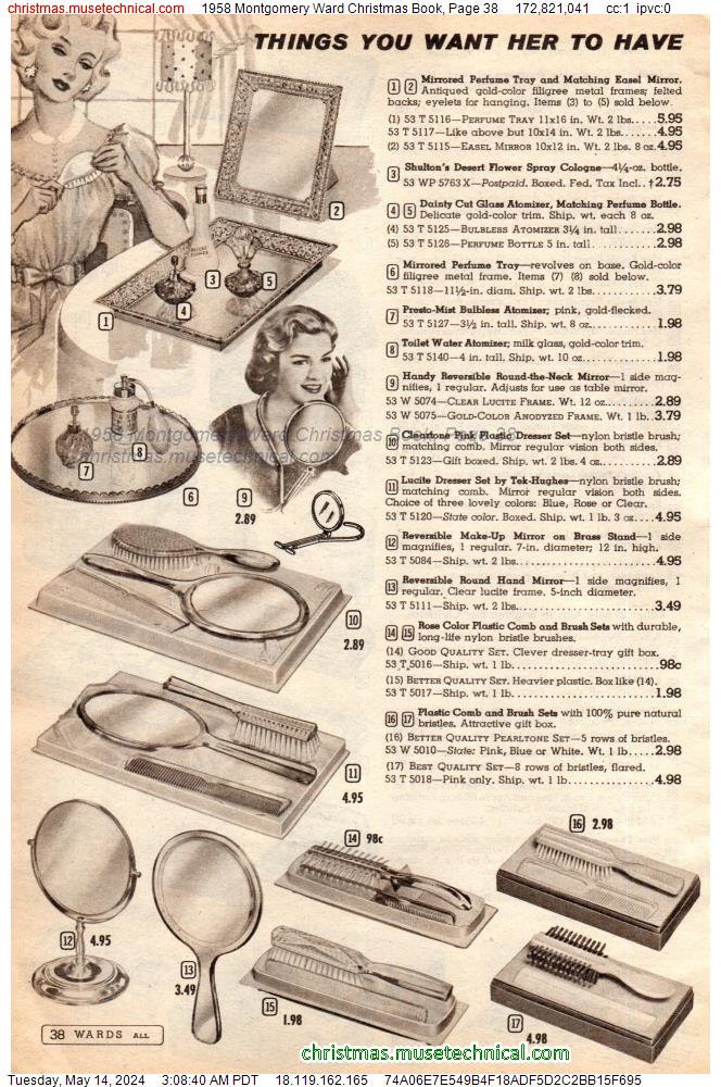 1958 Montgomery Ward Christmas Book, Page 38