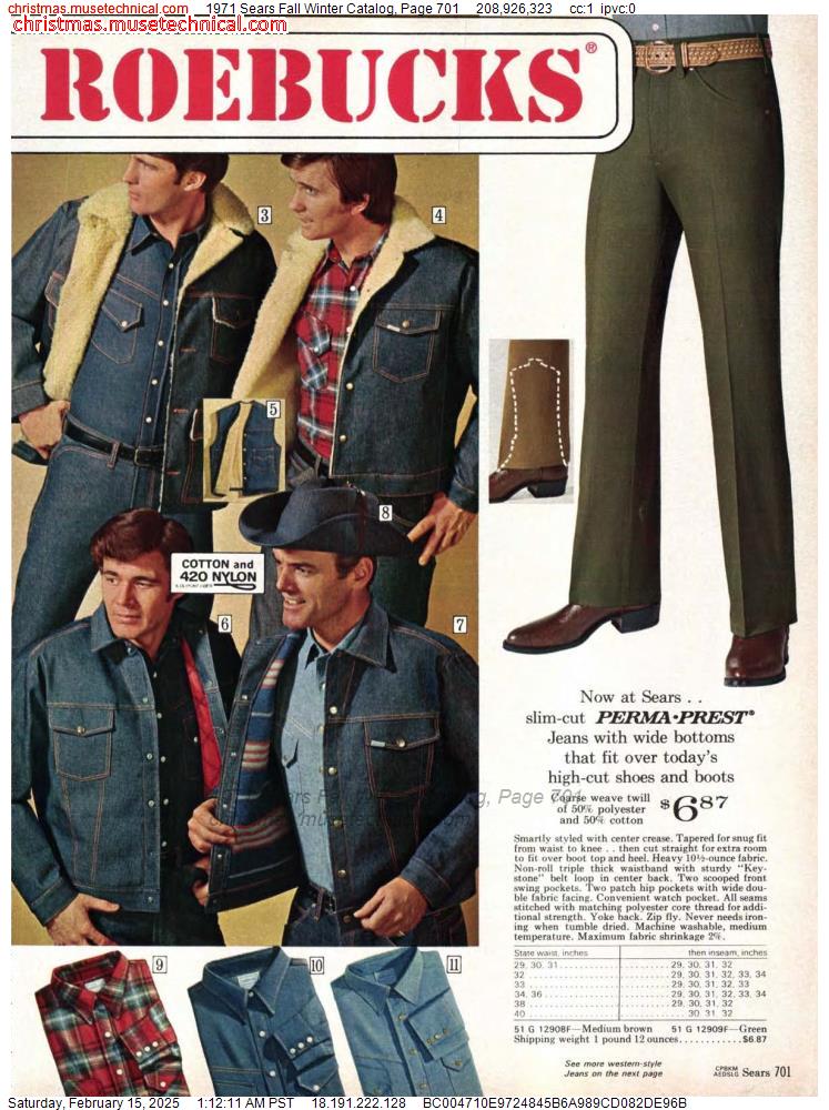 1971 Sears Fall Winter Catalog, Page 701