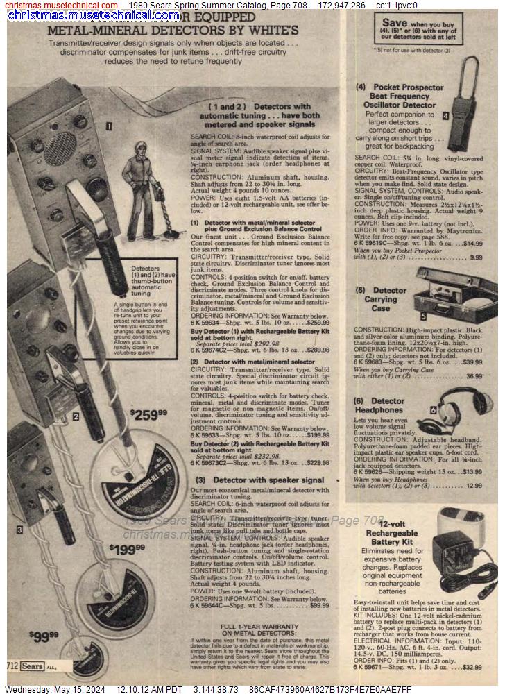 1980 Sears Spring Summer Catalog, Page 708