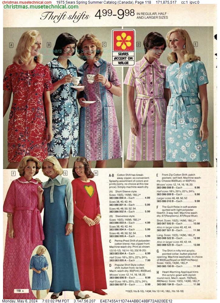1975 Sears Spring Summer Catalog (Canada), Page 118