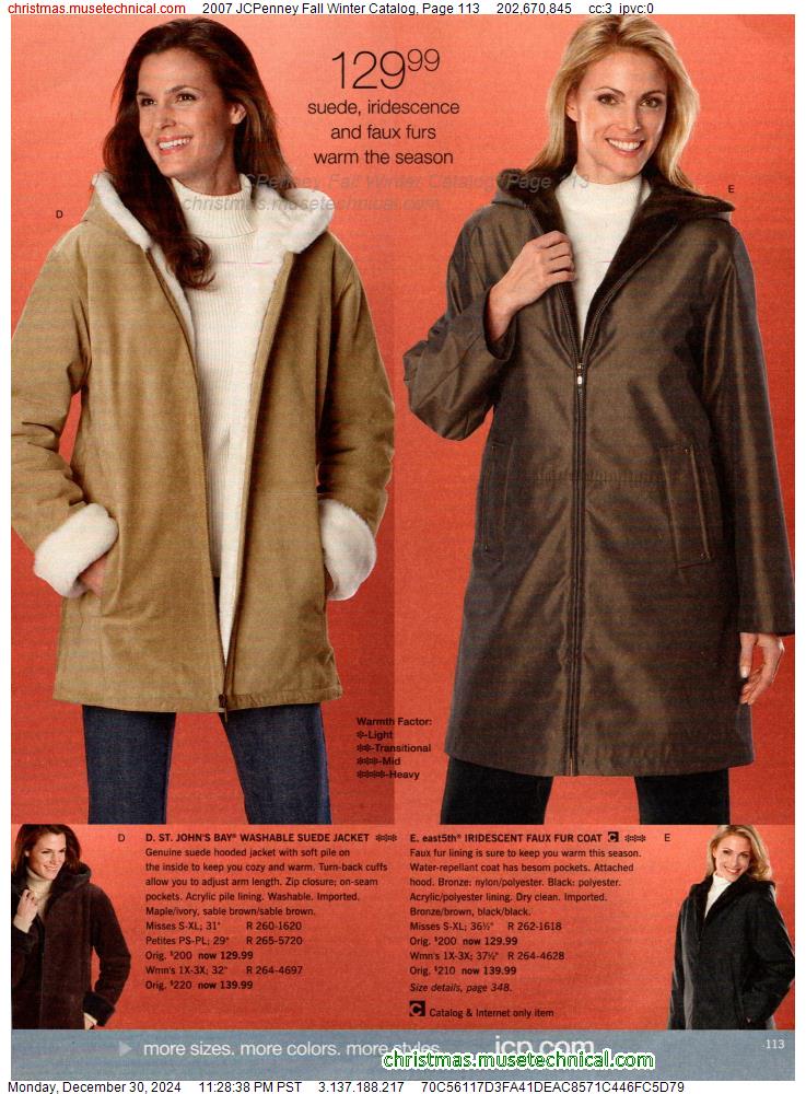 2007 JCPenney Fall Winter Catalog, Page 113