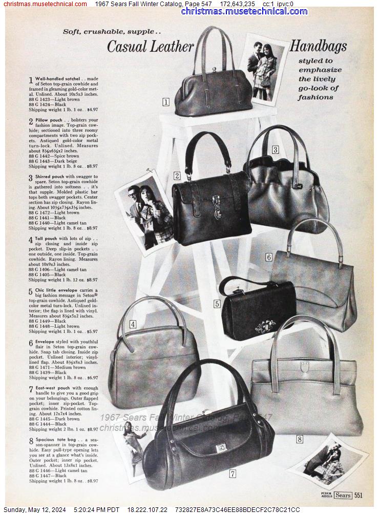 1967 Sears Fall Winter Catalog, Page 547