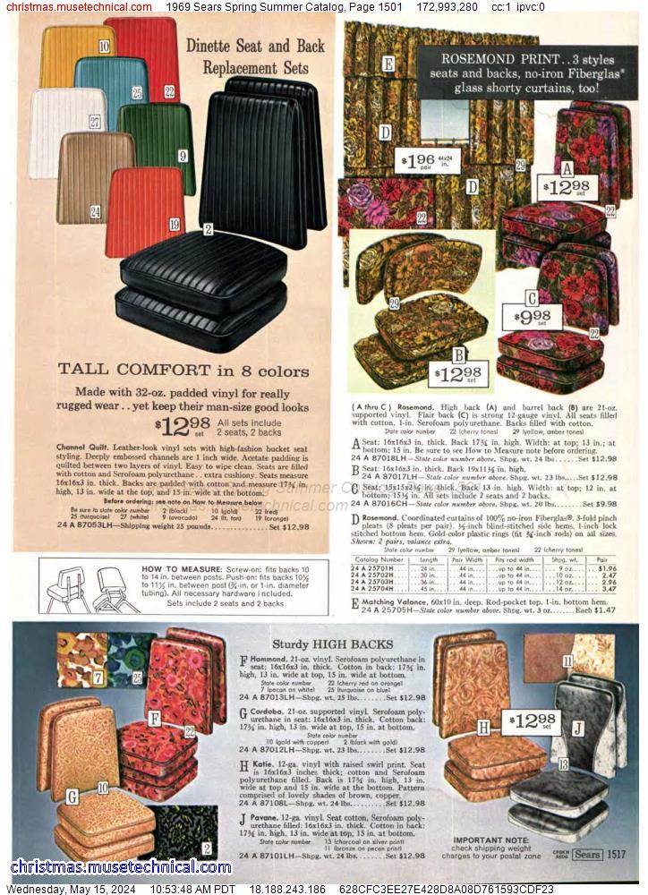 1969 Sears Spring Summer Catalog, Page 1501