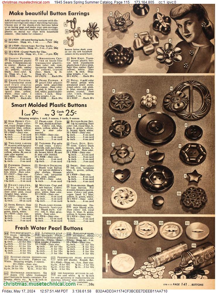 1945 Sears Spring Summer Catalog, Page 115