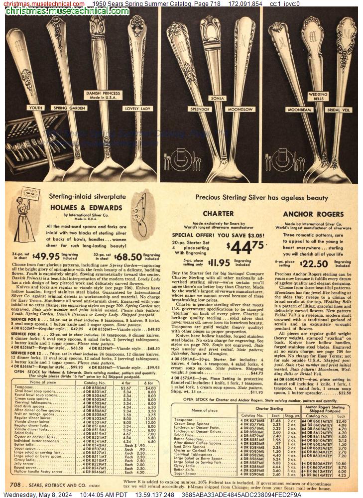 1950 Sears Spring Summer Catalog, Page 718