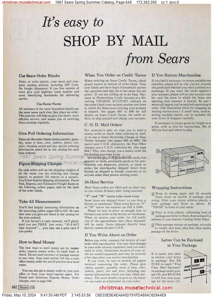 1967 Sears Spring Summer Catalog, Page 648